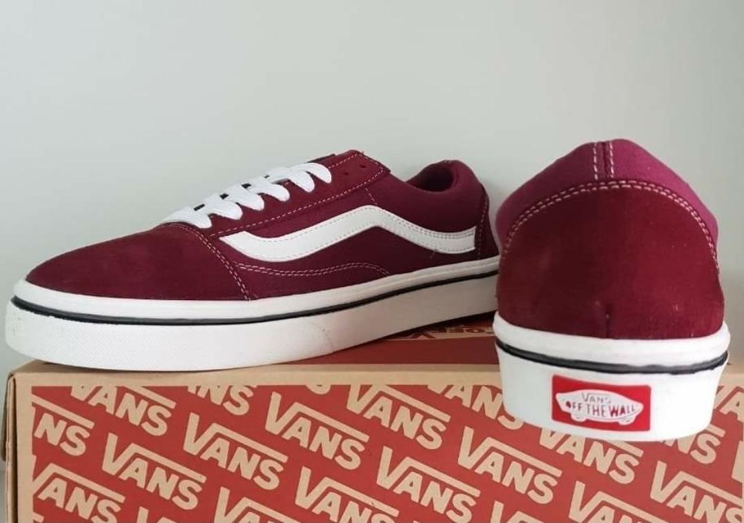 vans old skool rojo vino