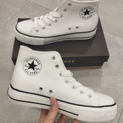 Converse All Star Chuck Taylor Bota Blanco - en polipiel