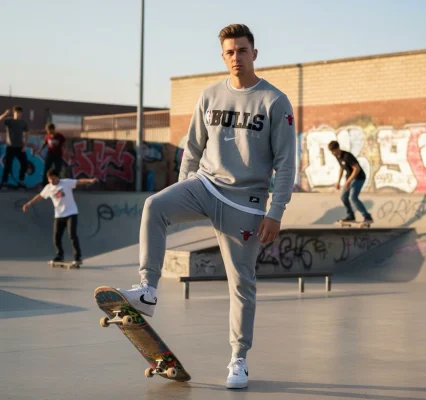 Sudadera y pantalón Nike Bulls - gris