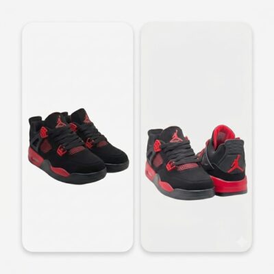 Nike Air Jordan 4 Retro Negro con rojo